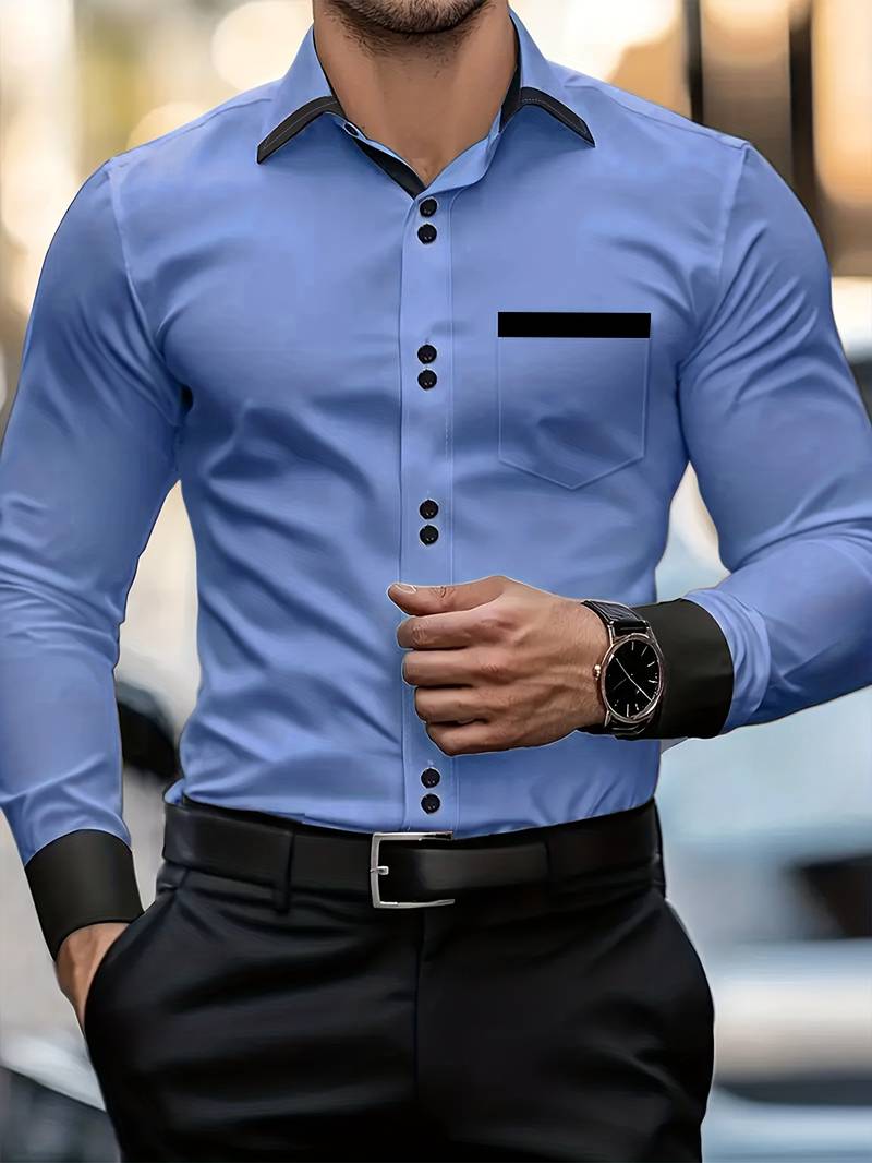 Shoval - Elegante Camicia a Maniche Lunghe Con Bottoni