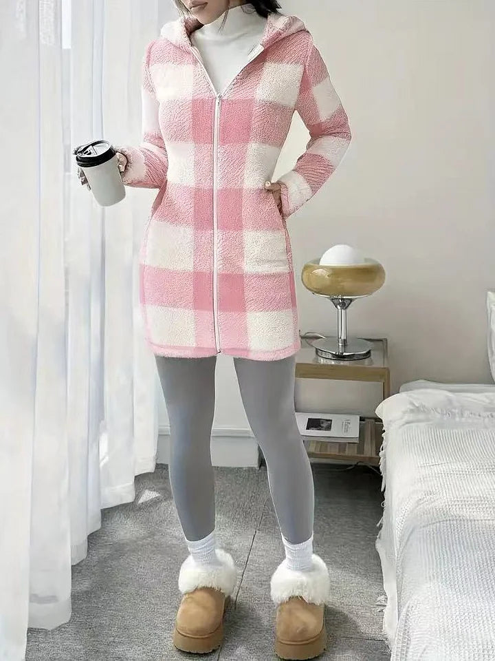 Tissaia - Elegante Giacca Con Cappuccio e Cerniera