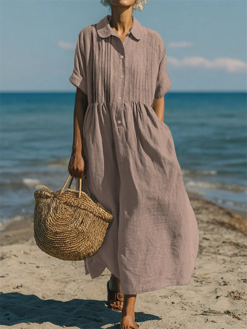Janny - Abito Chemisier Elegante e Morbido in Cotone
