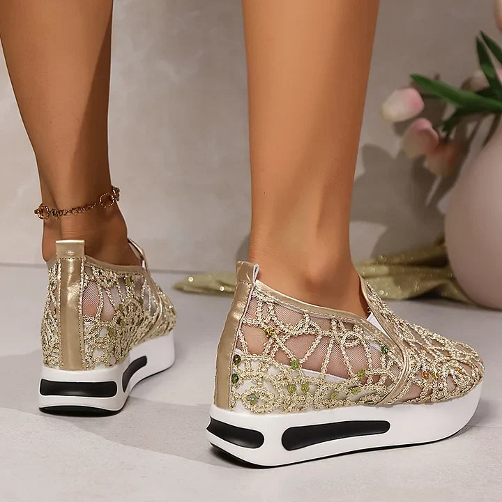 Heleen - Scarpa Sportiva a vita alta con paillettes