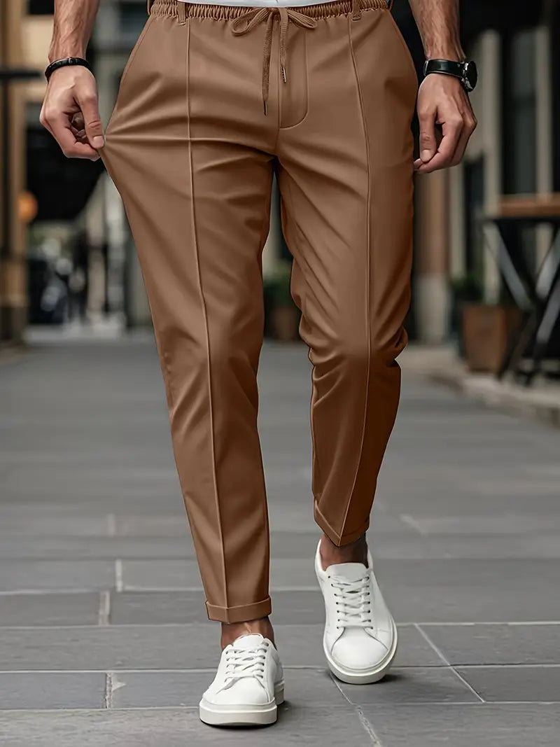 Crawford - Casual Vestibilità Slim Pantaloni Con Elastico in Vita