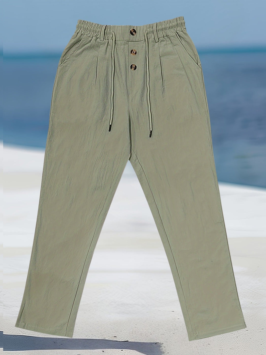 Aznar - Casual Lino Elastico Pantaloni
