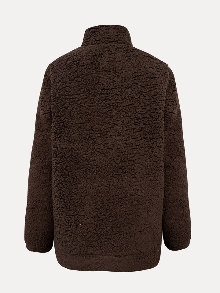 Willemien - Felpa Con Zip In Pile a Maniche Lunghe