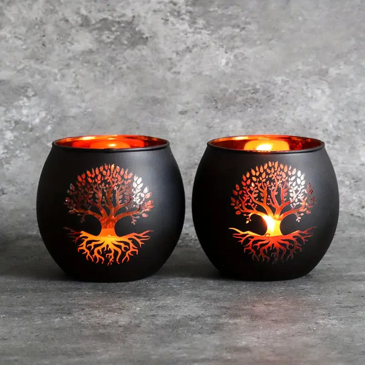 GlowRoot - Set Portacandele Albero Della Vita