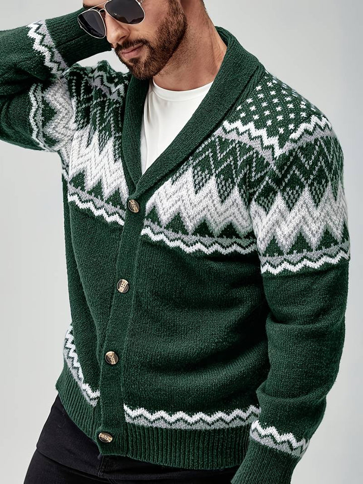 Elroy - Maglione Casual Con Motivo Geometrico