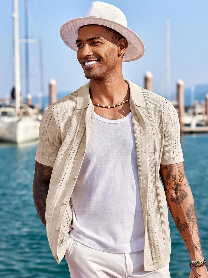 Semyon - Camicia Lavorata A Maglia Con Motivo Intricato Alla Moda