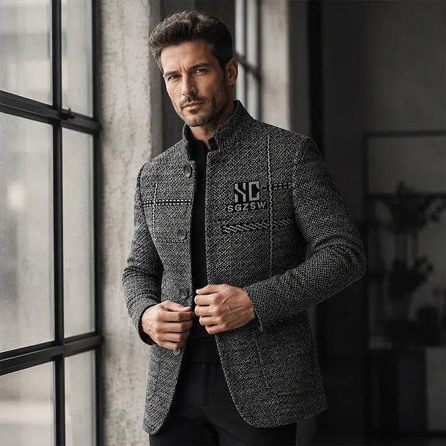 Jallen - Giacca in Maglia Lavorata Con Tasche