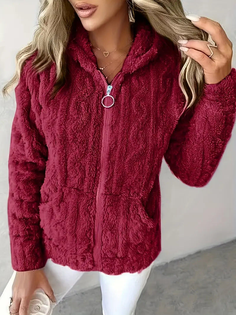 Ganka - Felpa Con Cappuccio e Zip a Maniche Lunghe