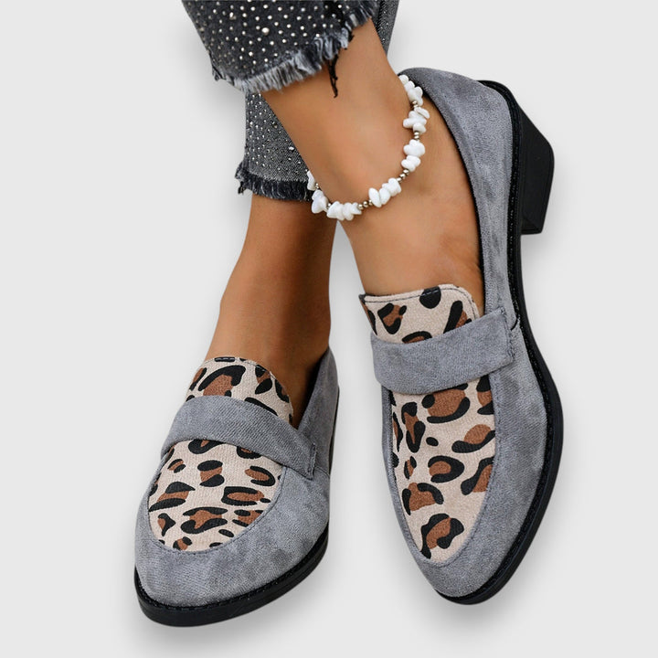 Lucyna - Elegante Mocassino Con Stampa Leopardata