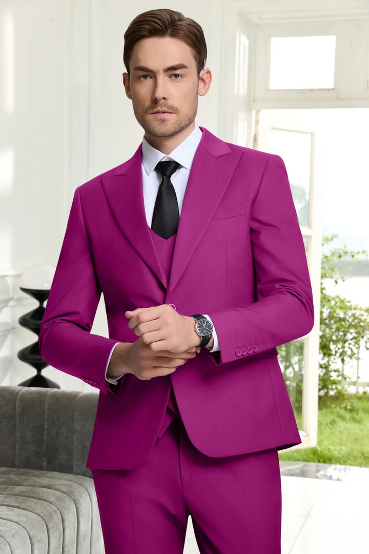 Gremist - Abiti a Tre Pezzi Slim Fit Con Revers a Lancia