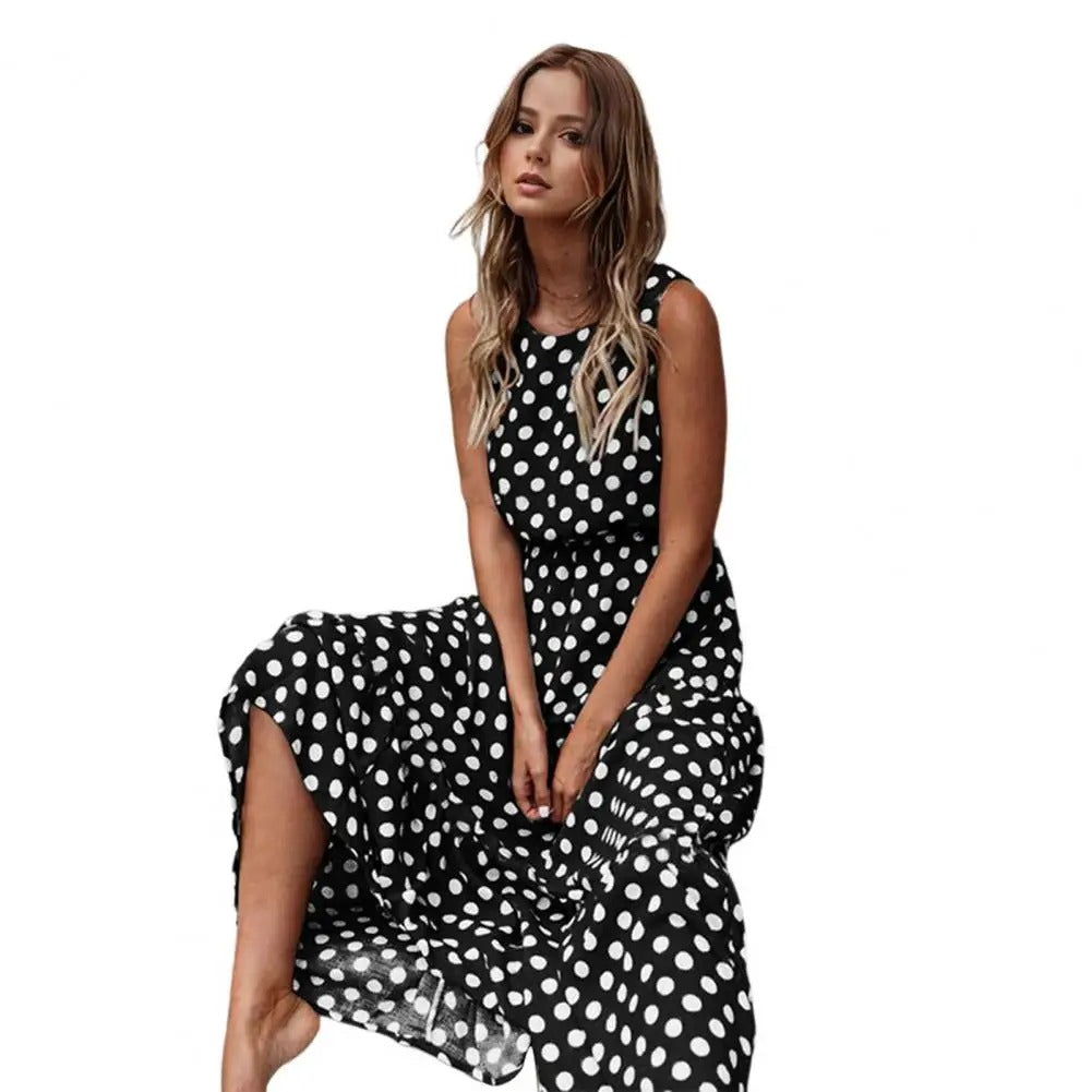 Laressa - Vestito Midi Boho a Pois