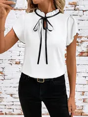 Bethany - Blocco Colore Camicia A Maniche Corte