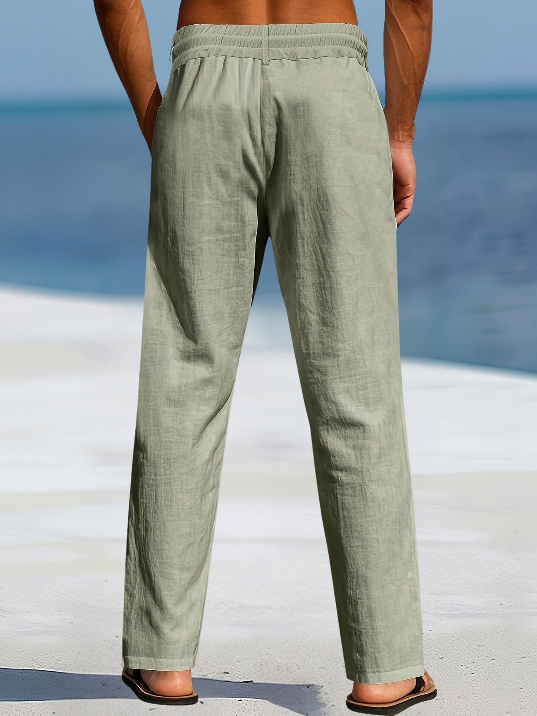Aznar - Casual Lino Elastico Pantaloni
