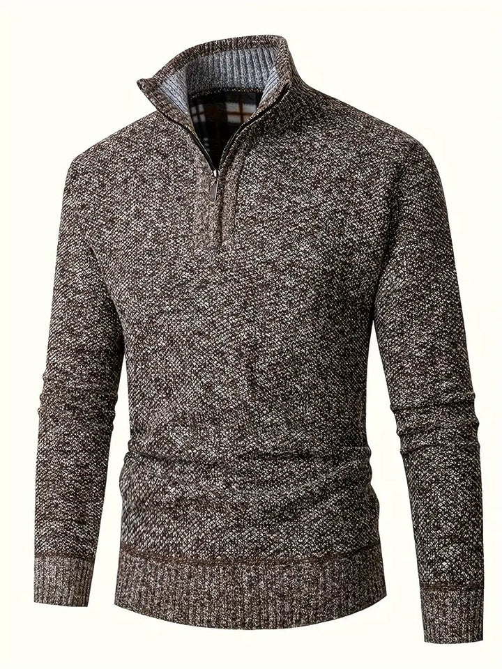 Ingram - Maglione Casual Con Collo Alto e Zip a Un Quarto