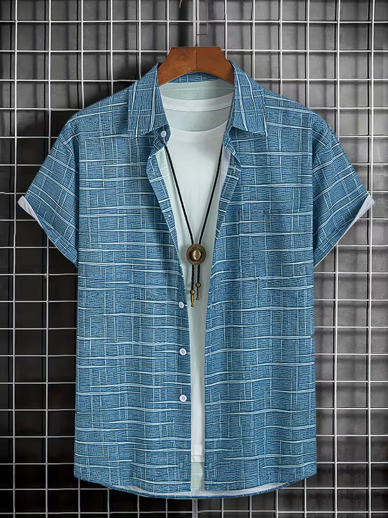 Jerrick - Camicia Con Stampa Geometrica Vintage