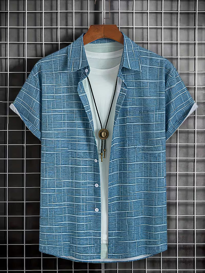 Jerrick - Camicia Con Stampa Geometrica Vintage