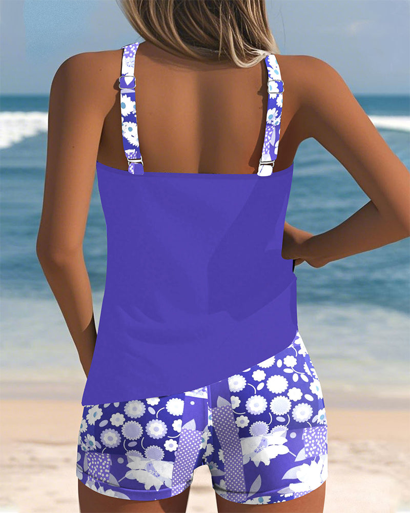 Maritta - Costume Da Bagno Stampato In Lino