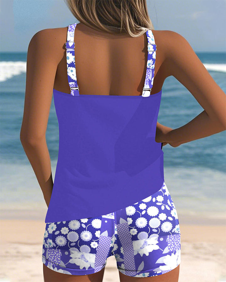 Maritta - Costume Da Bagno Stampato In Lino