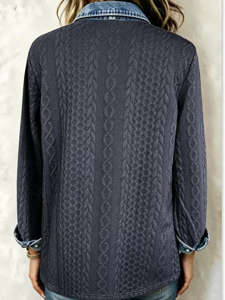 Leoora - Camicia a Maniche Lunghe Con Tasche Applicate