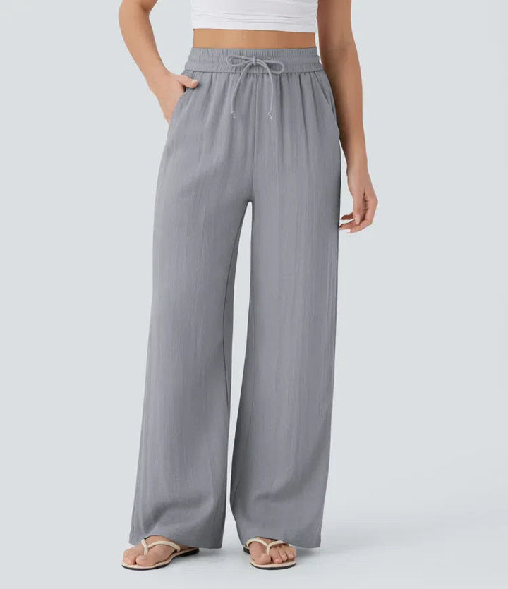 Zafeiria - Pantaloni Di Lino Eleganti