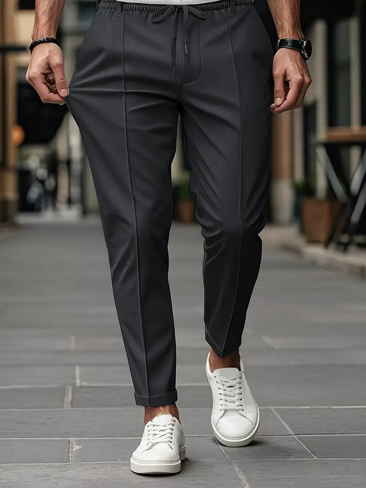 Crawford - Casual Vestibilità Slim Pantaloni Con Elastico in Vita