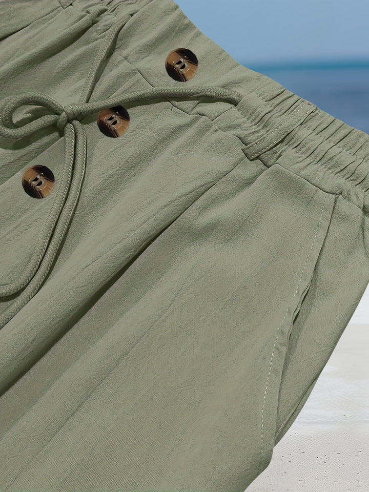 Aznar - Casual Lino Elastico Pantaloni