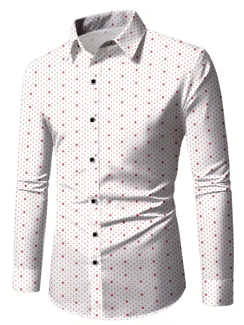 Spyros - Camicia a Maniche Lunghe Con Abbottonatura Frontale