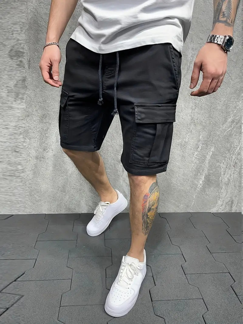 Jelte - Pantaloncini Cargo Casual Non Elasticizzati Con Coulisse