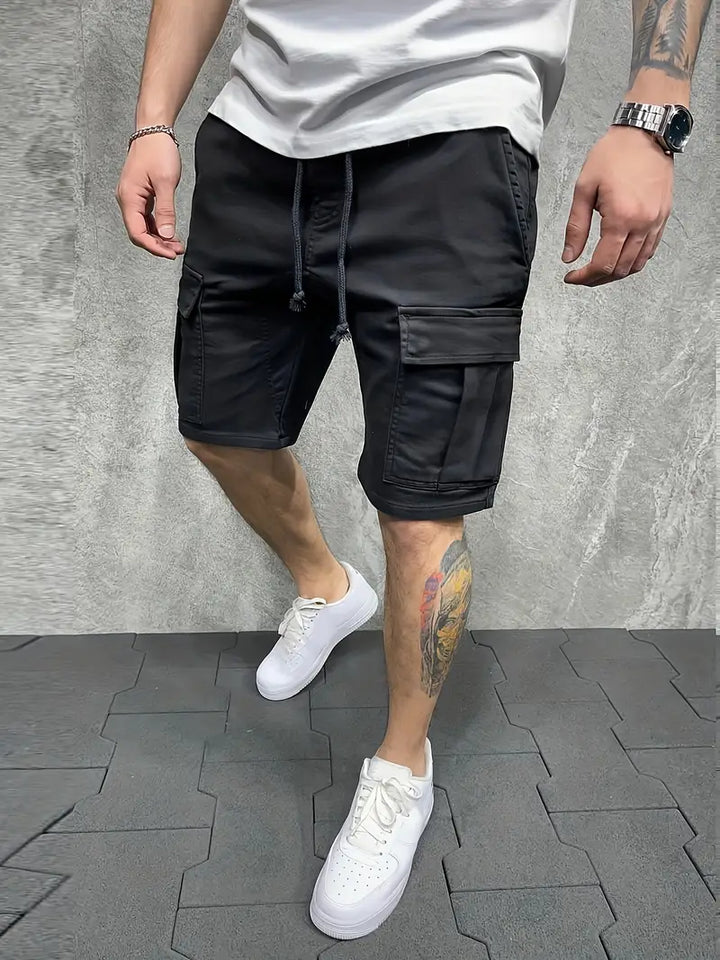 Jelte - Pantaloncini Cargo Casual Non Elasticizzati Con Coulisse