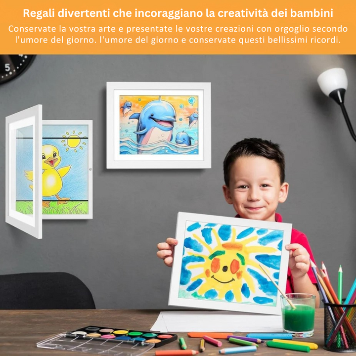 ArtKid - Cornice Magnetica Per Esposizione D'arte Per Bambini