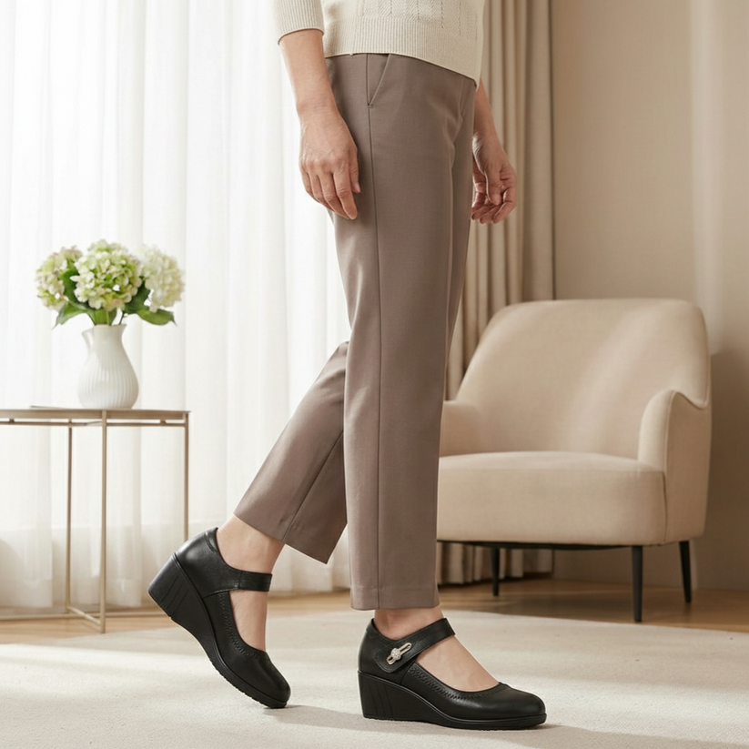 Aikaterina - Scarpe Con Punta Arrotondata e Cinturino Con Fibbia