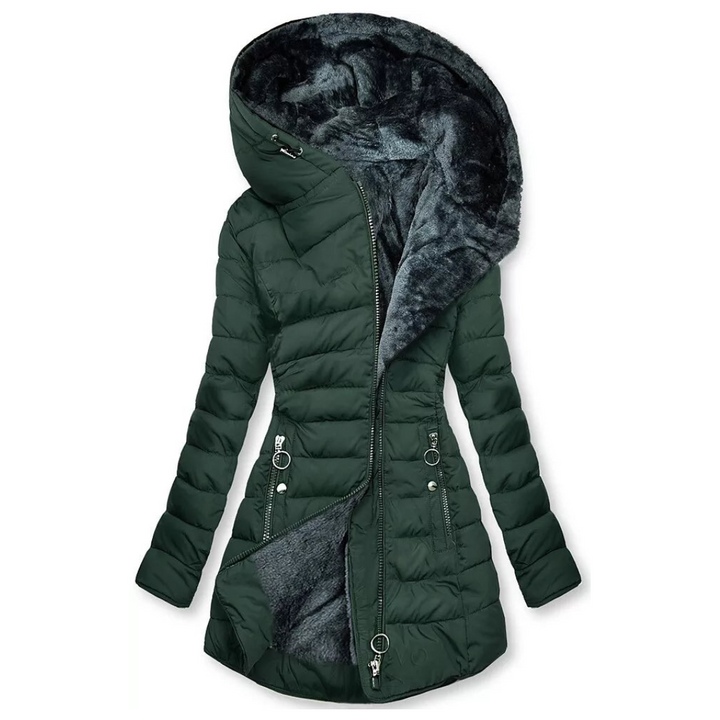 Ruchmira - Cappotto Impermeabile Imbottito Con Cappuccio e Fodera In Pile