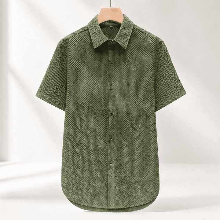 Filipe - Camicia a Maniche Corte Con Trama in Rilievo