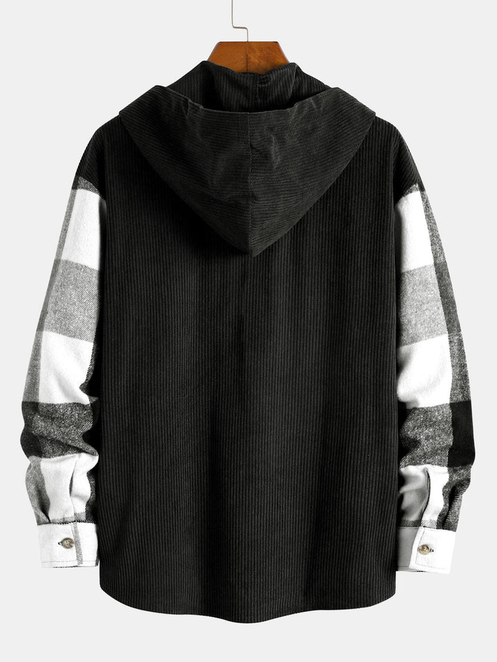 Balthazar - Set Felpa Con Cappuccio e Pantaloni In Velluto a Coste Patchwork