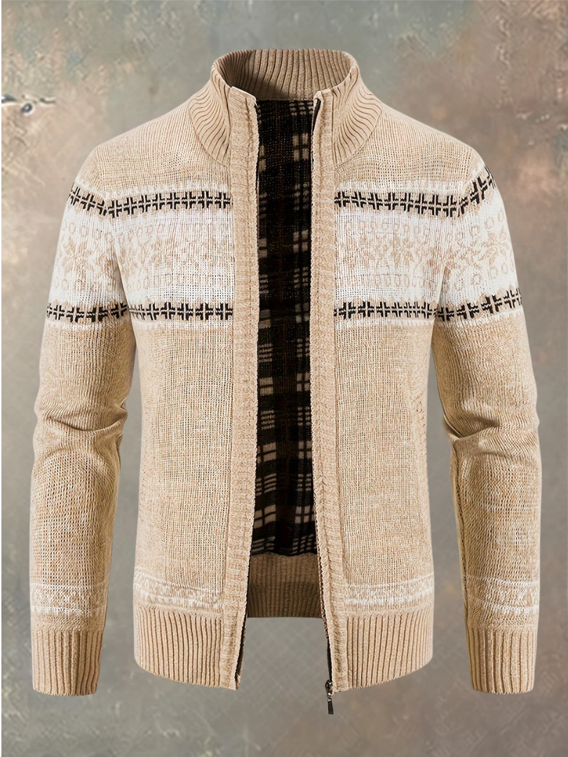 Gerran - Comodo Cardigan in Maglia Con Chiusura a Zip