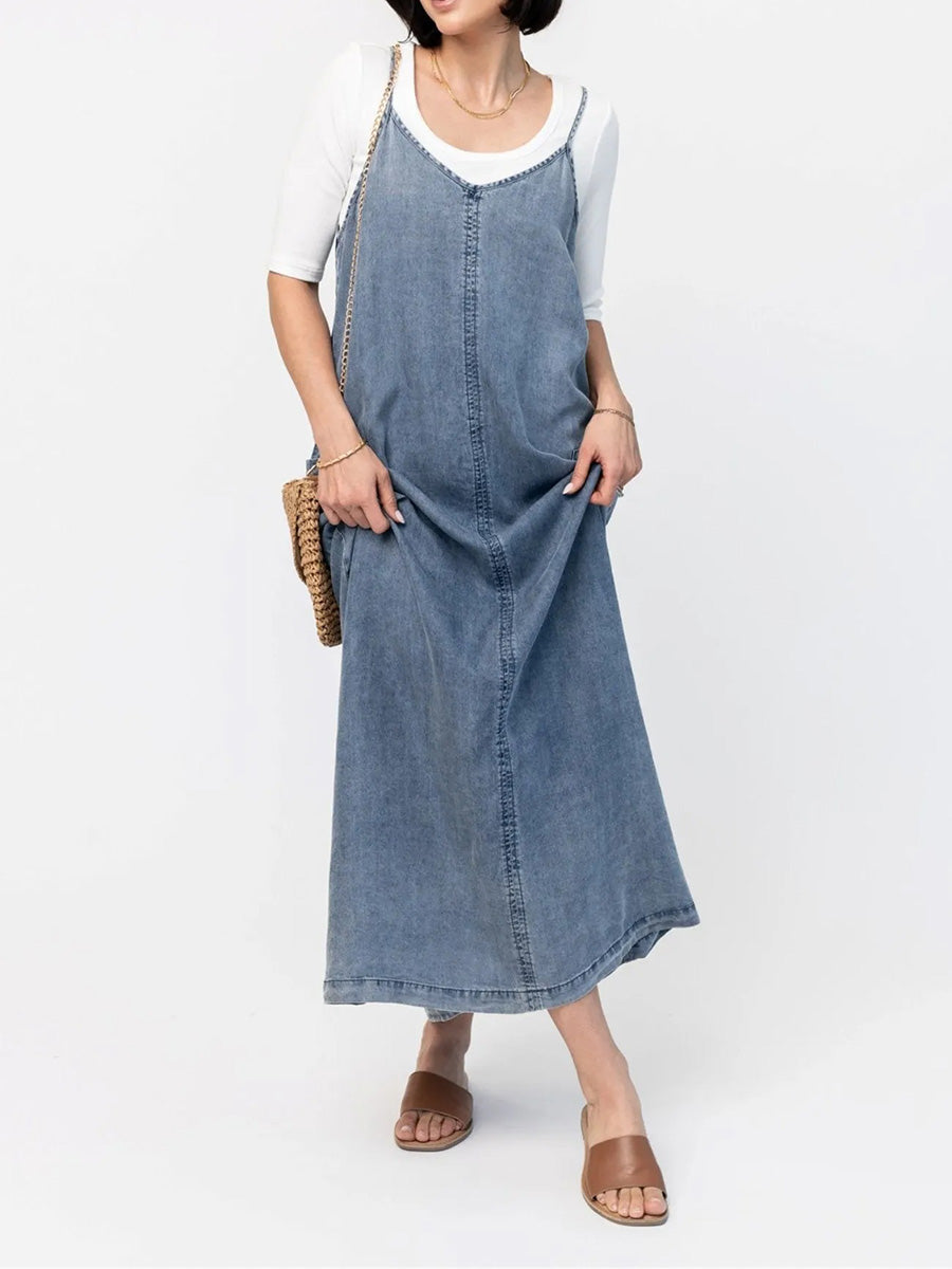 Éricaa - Maxi Abito In Denim Dal Taglio Largo