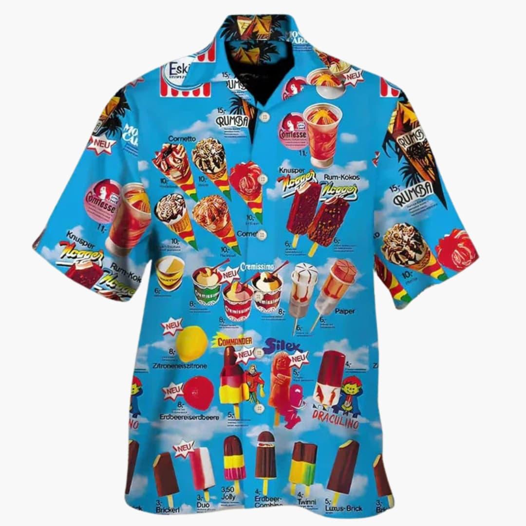 Lubomir - Elegante Camicia Estiva Con Stampa Gelato