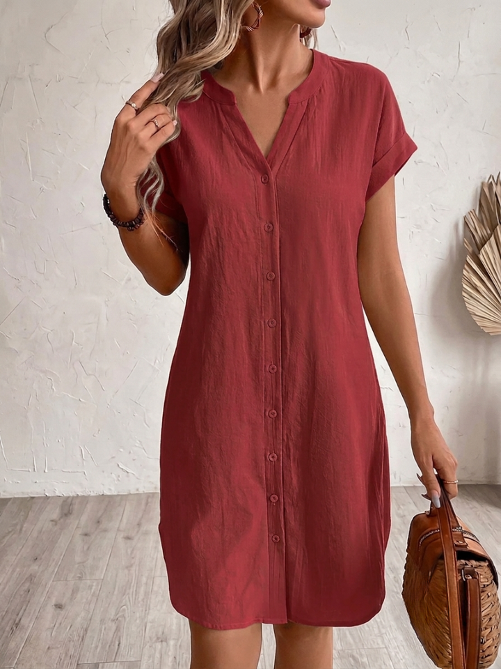 Khalela - Comodo Abito Camicia In Iino