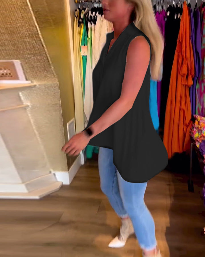 Rowland - Top Senza Maniche Con Volant