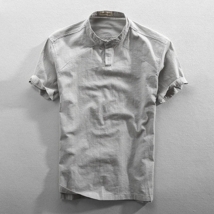 Carlous - Elegante Camicia Estiva in Cotone e Lino