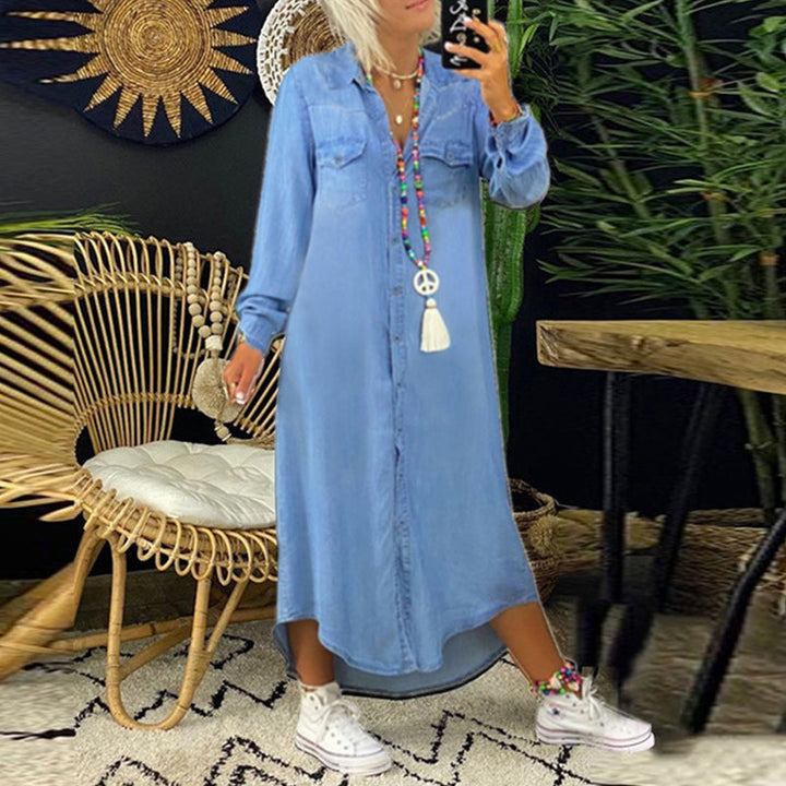 Dorota - Abito in Denim a Maniche Lunghe