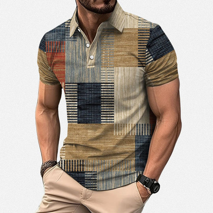 Gasan - Polo a Maniche Corte Multicolore Camicia