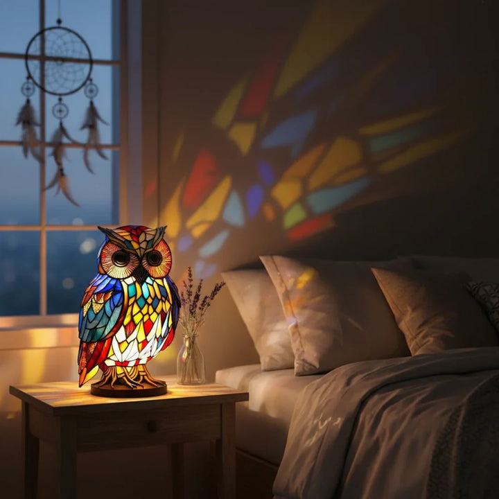 OwlGrace - Elegante Lampada da Tavolo a Forma di Gufo