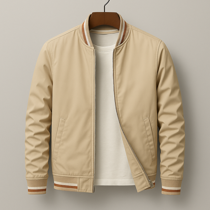 Gleb - Elegante Giacca Bomber Con Dettagli a Righe