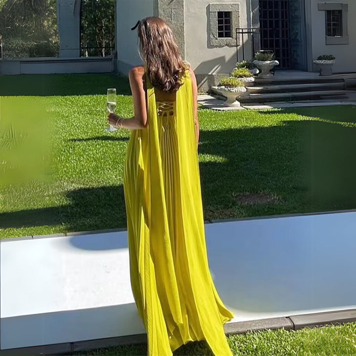 Melista - Elegante Abito Lungo Plissettato