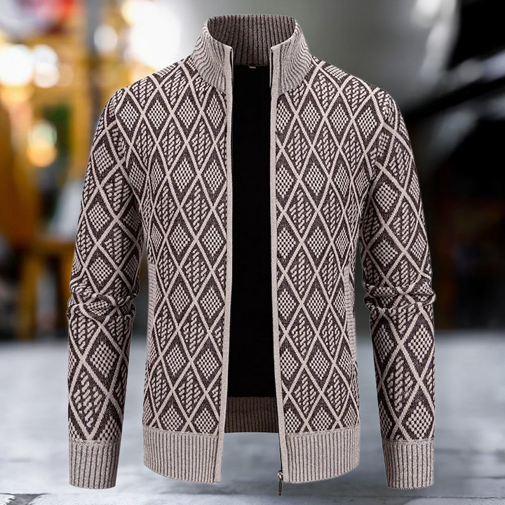 Lorian - Cardigan con Cerniera in Pile Spesso e Caldo