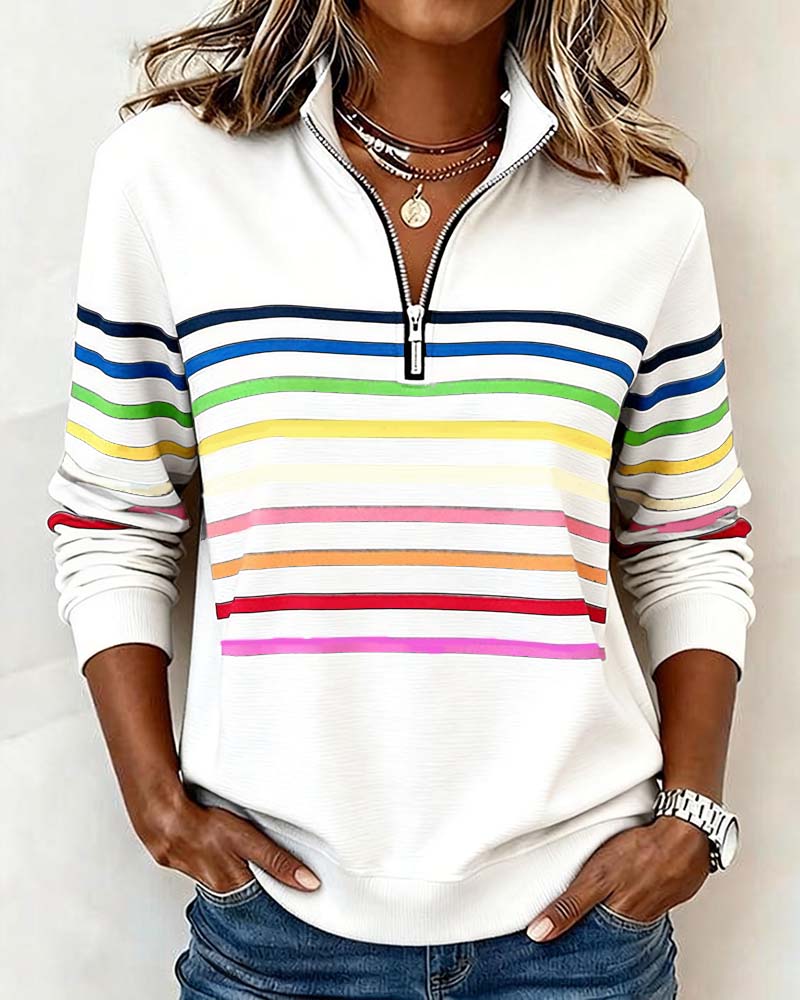 Uschi - Elegante Maglione Con Zip a Un Quarto