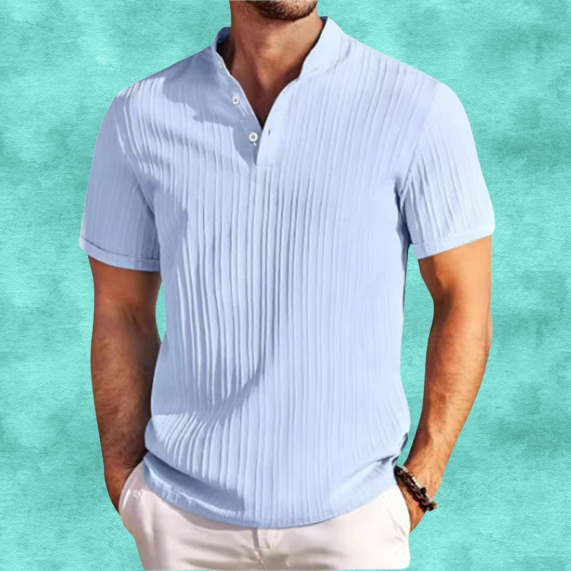 Tomasz - Camicia Casual In Lino a Righe Con Bottoni