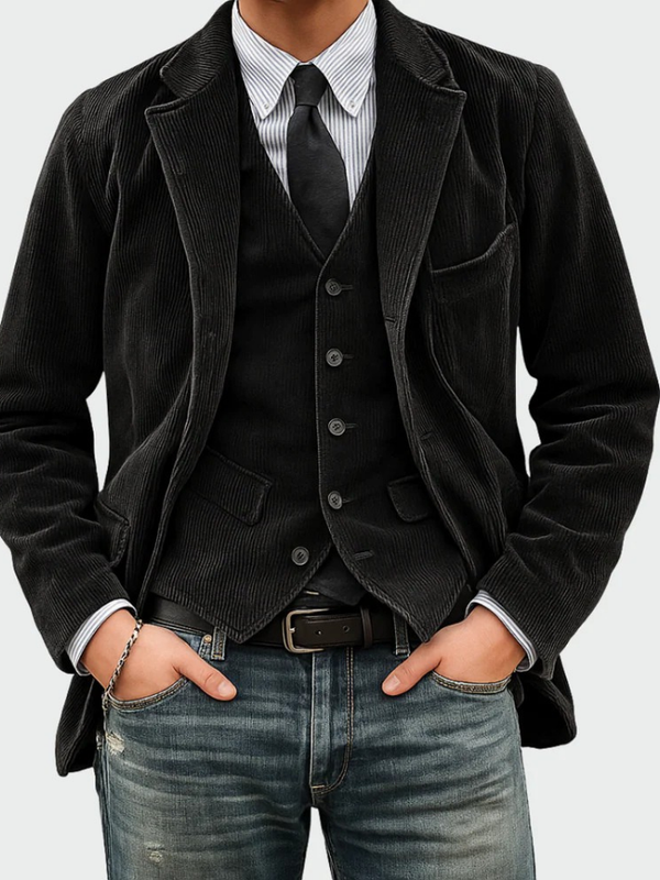 Gunnar - Blazer e Gilet In Velluto a Coste