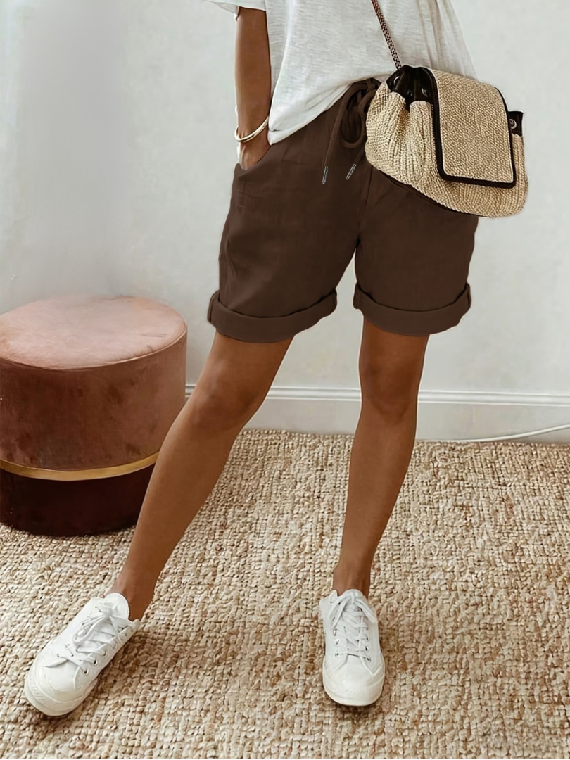 Keely - Pantaloncini Comodi in Lino